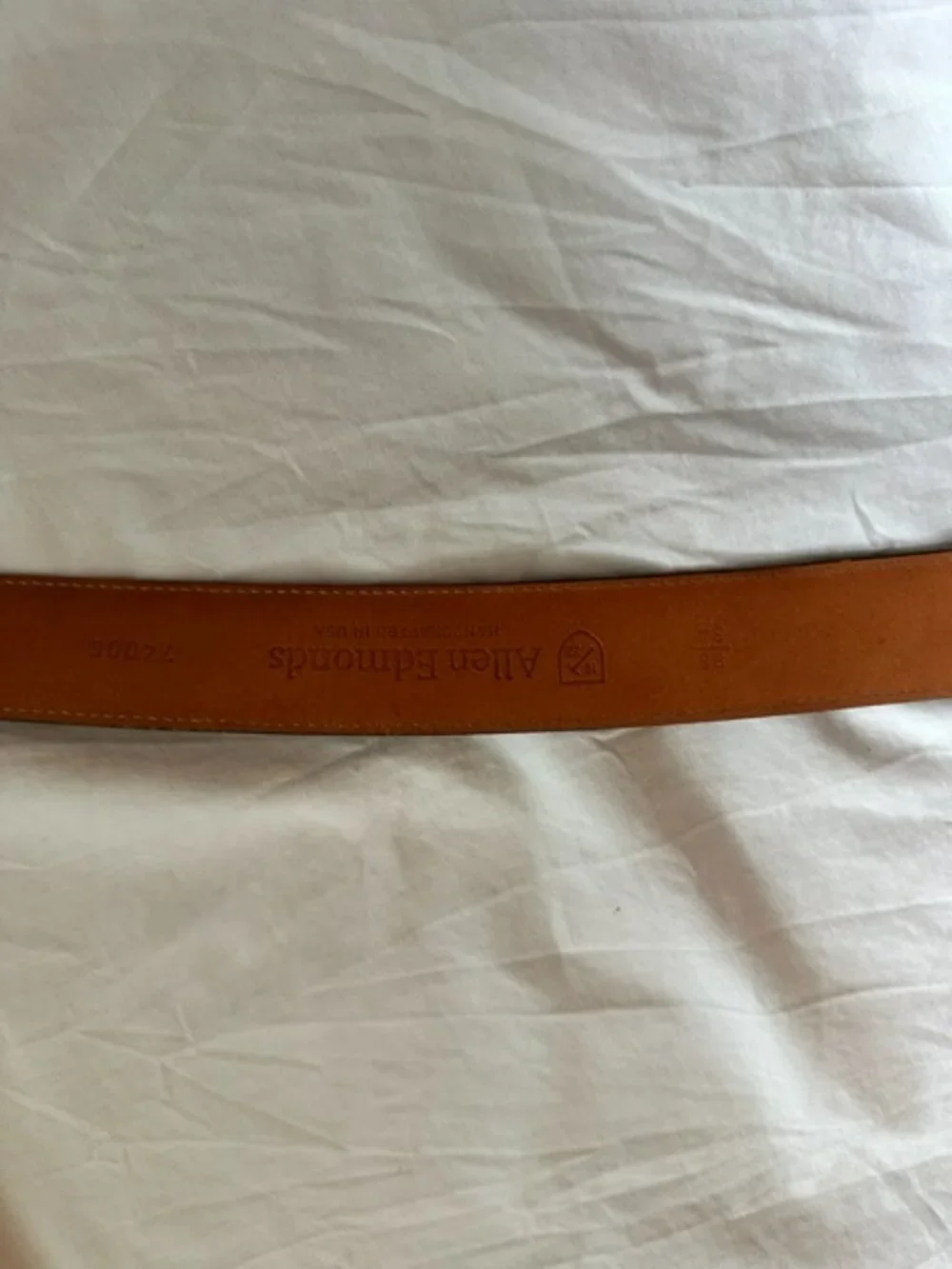 Allen Edmonds Brown Leather Brogue Perforated Dress Belt 34